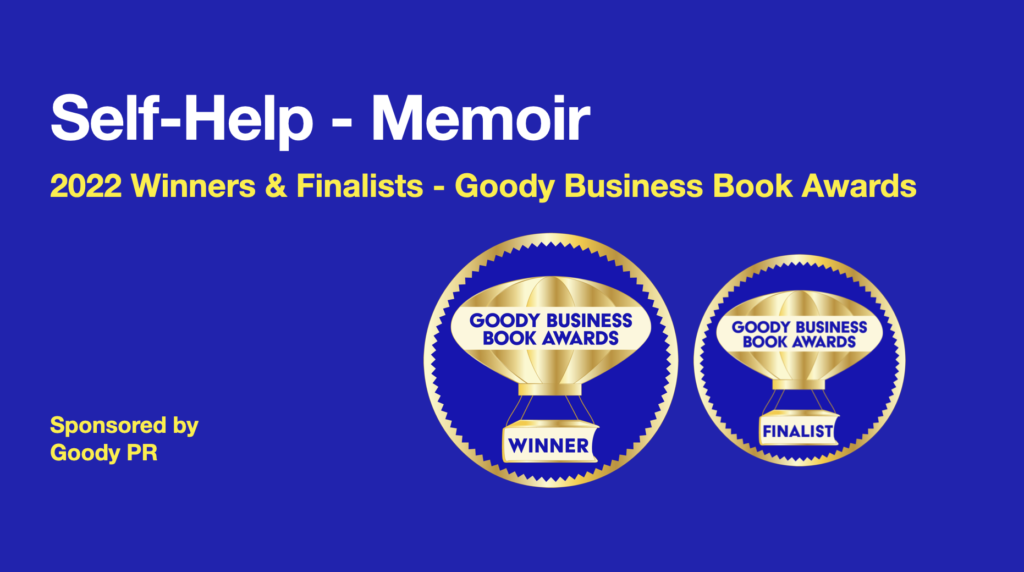 Banner announcing 2022 winners and finalist in Self-Help  Memoir Books.