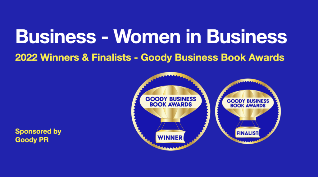 Banner announcing 2022 winners and finalist in Business - Women in Business Books.