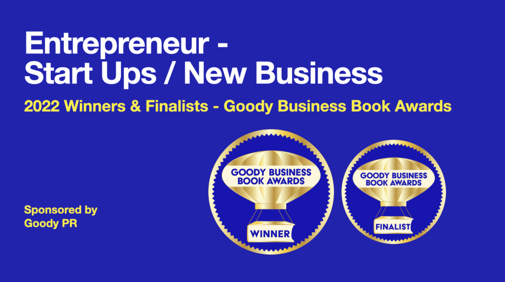 Banner announcing 2022 winners and finalist in Entrepreneur - Start Ups and New Business Books.