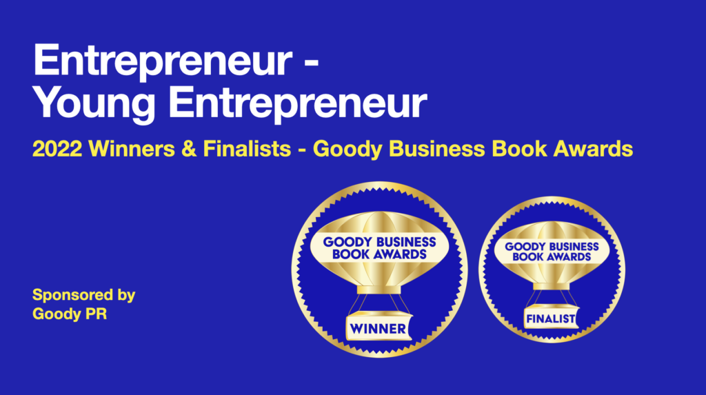 Banner announcing 2022 winners and finalist in Entrepreneur - Young Entrepreneur Books.