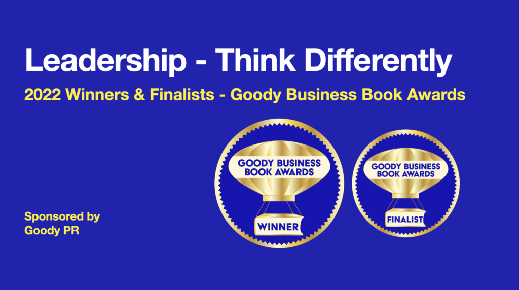 Banner announcing 2022 winners and finalist in Leadership - Think Differently Books.